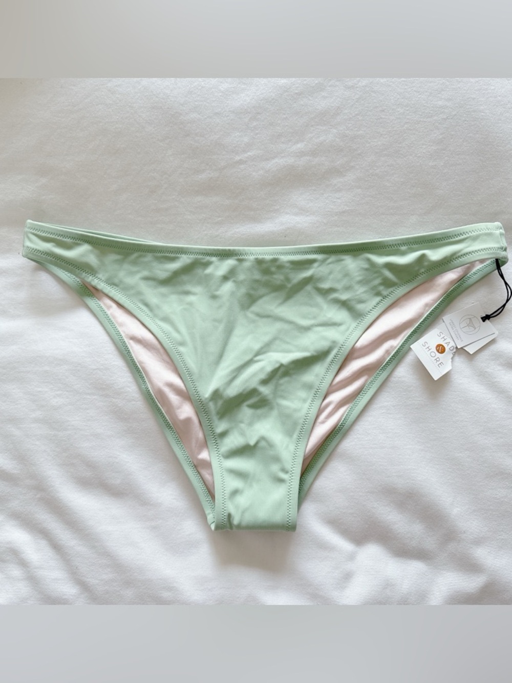 Shade & Shore sage green lowest coverage extra cheeky bikini bottoms swimsuit